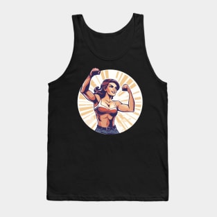 Girl power symbol vector logo Tank Top